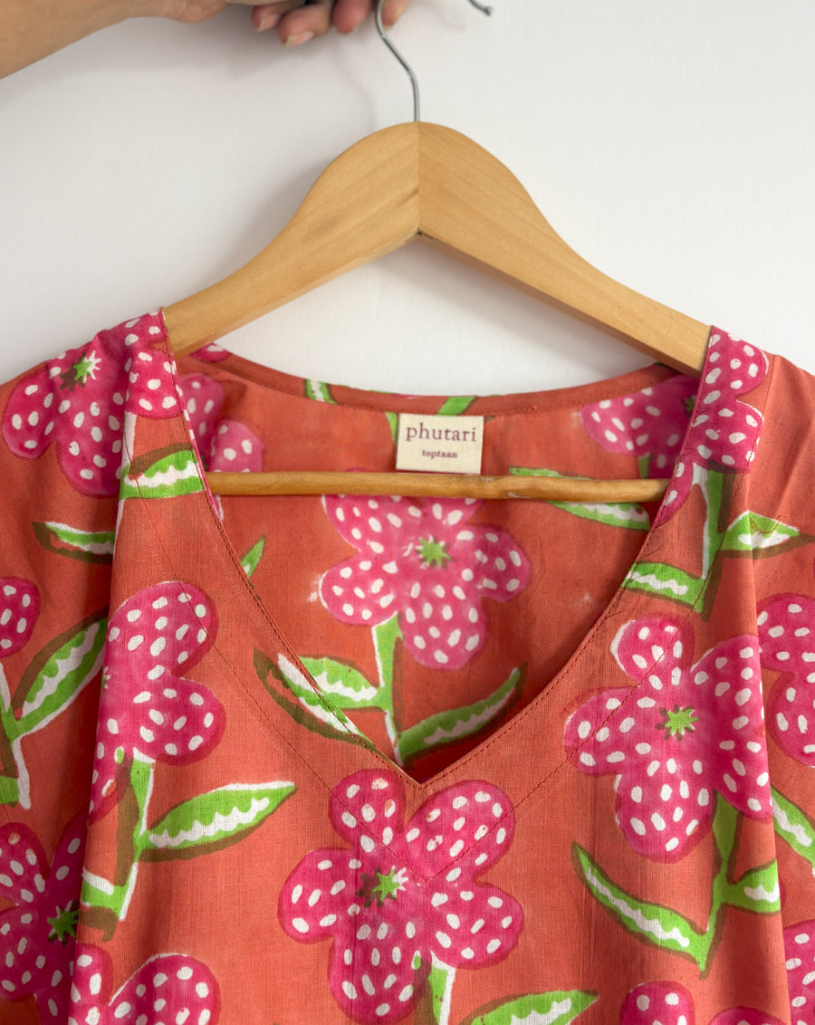 Blush Poppy Cotton Toptaan