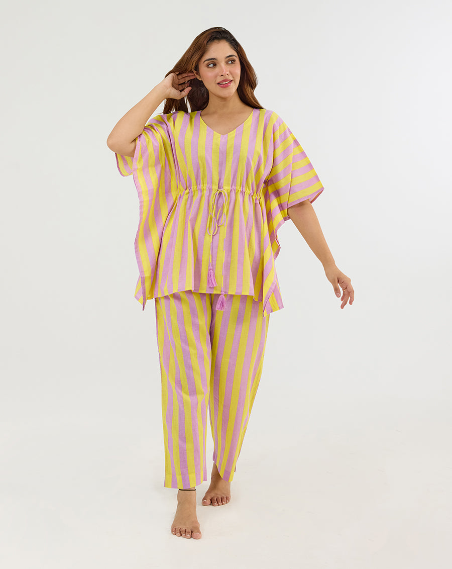 Bubble Gum Berries Chill Jams Cotton Co-ord Set