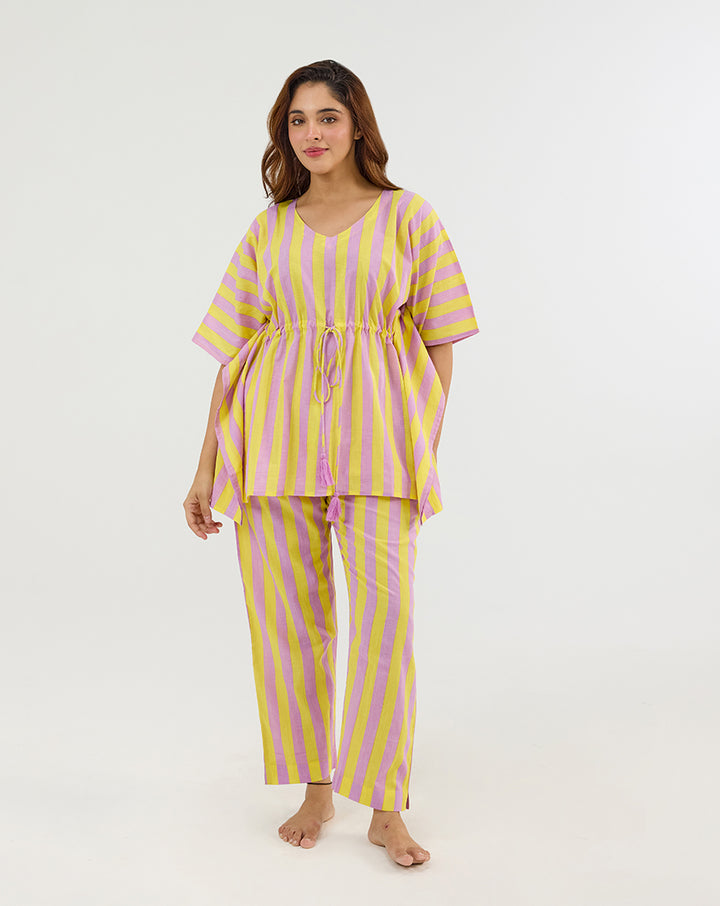Bubble Gum Berries Chill Jams Cotton Co-ord Set