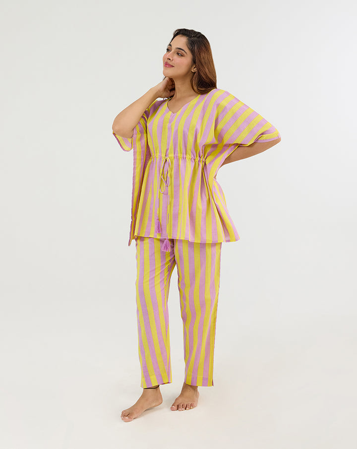Bubble Gum Berries Chill Jams Cotton Co-ord Set
