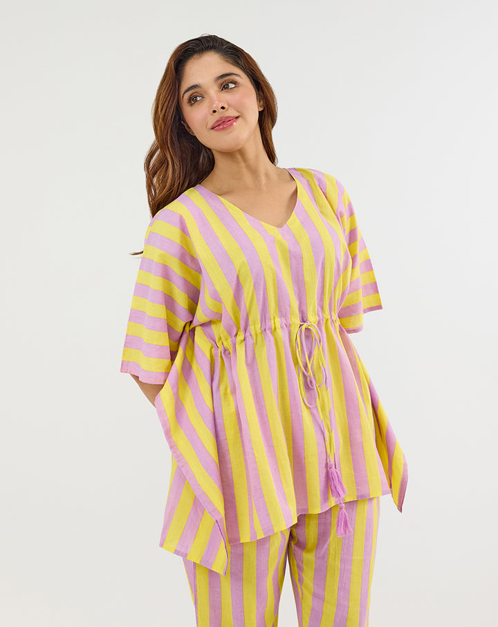 Bubble Gum Berries Chill Jams Cotton Co-ord Set
