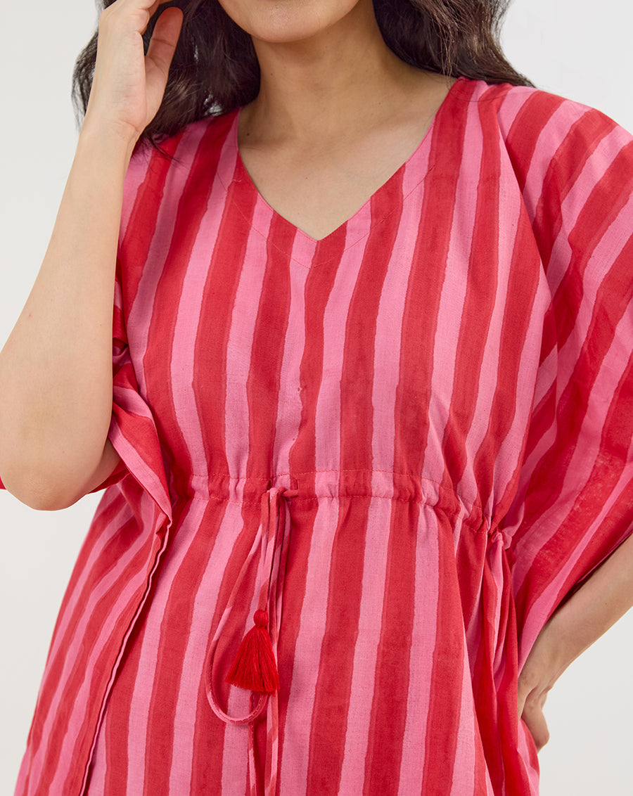 Bubble Gum Chill Jams Hand Blocked Printed Cotton Co-ord Set