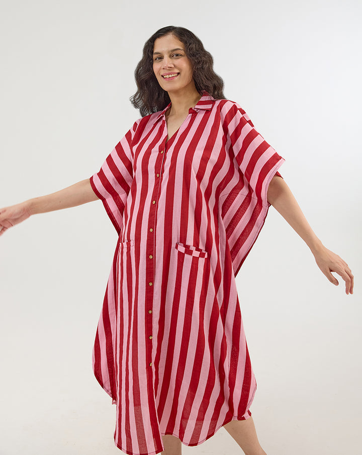 Bubble Gum BeeBee Kaftan Shirt