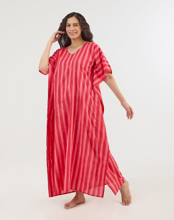 Bubble Gum Maxi Kaftan Dress