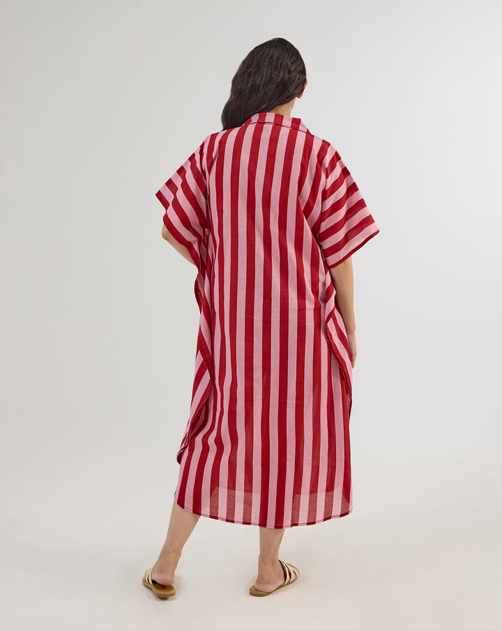 Bubble Gum BeeBee Hand Screen Printed Kaftan Shirt