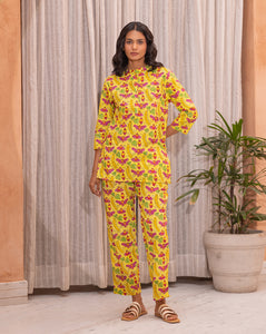 Cat-A-Pillar Short Kurta Pyjama - Soft Cotton Co-ord Set