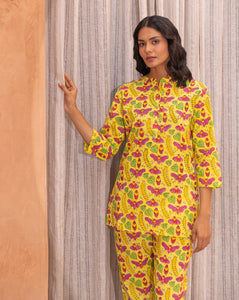 Cat-A-Pillar Short Kurta Pyjama - Soft Cotton Co-ord Set