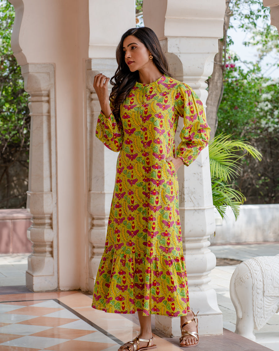 block print shirt dress Short Shirt Dress - Hand Block Printed Indian Cotton