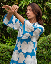 Load image into Gallery viewer, Chehre  Aye Line - Soft Cotton Shirt Dress-Minor Defect-Aye1
