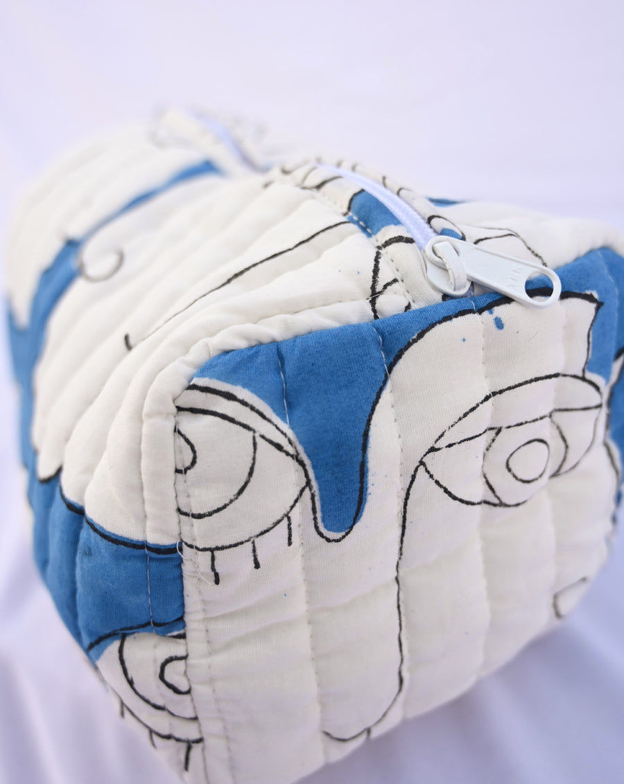 Chehre Quilted Tote Bag with a Pouch