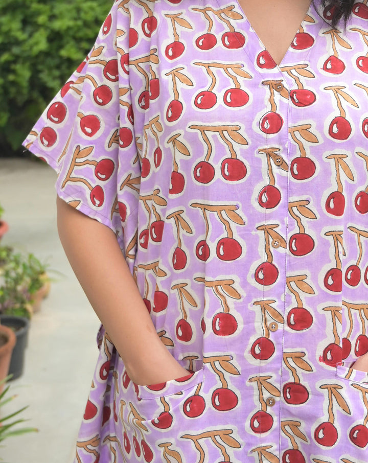 Cherries BeeBee Kaftan Shirt