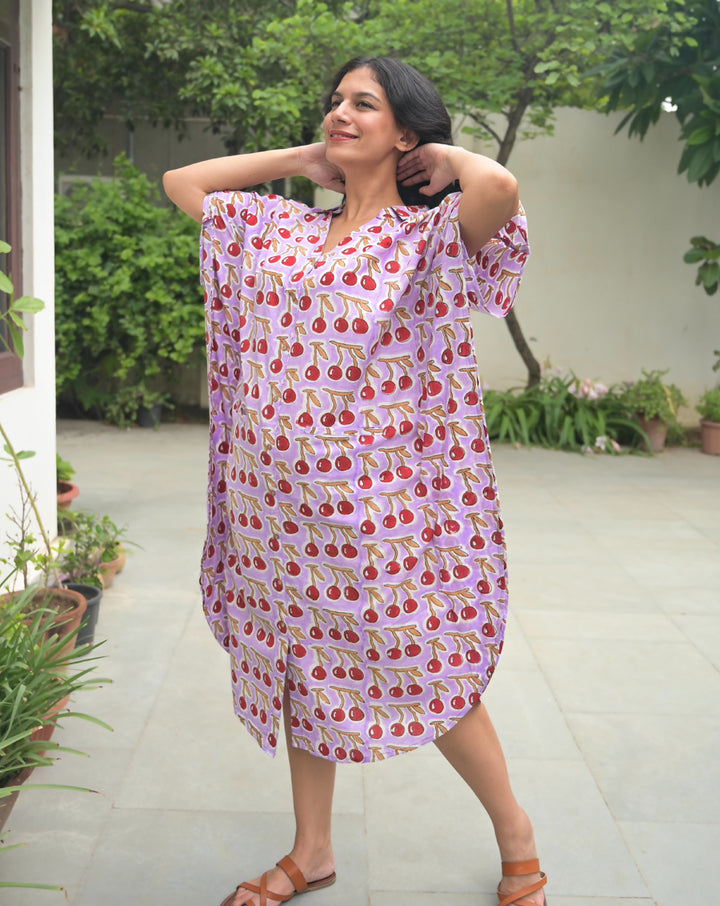 Cherries BeeBee Kaftan Shirt