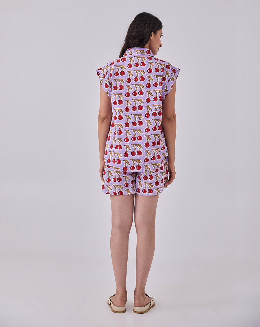 Cherries Shortees - Soft Cotton Loungewear