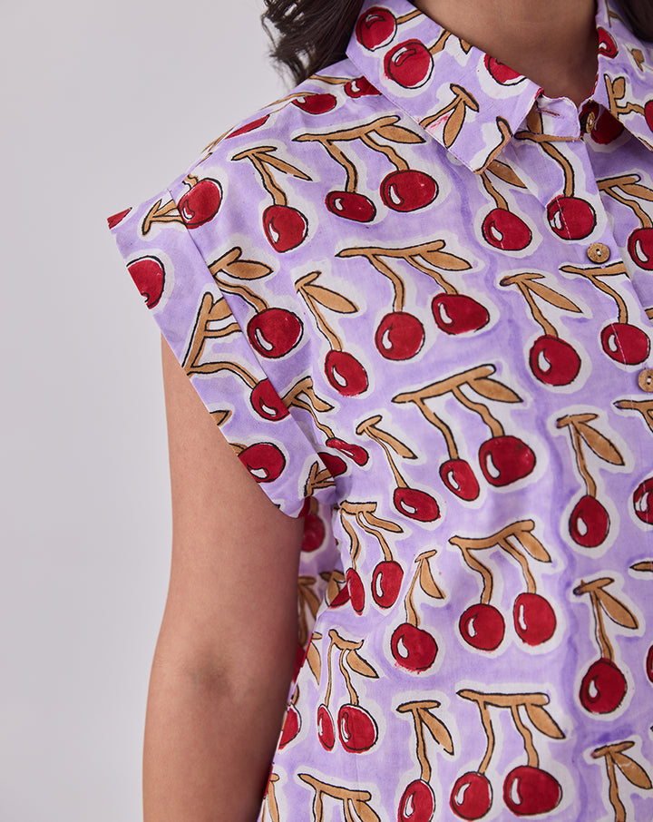 Cherries Shortees - Soft Cotton Loungewear