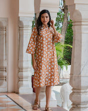Load image into Gallery viewer, Chidiya Udd Aye Line- Soft Cotton Shirt Dress
