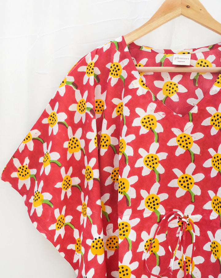 Daffodil Red Cotton Toptaan