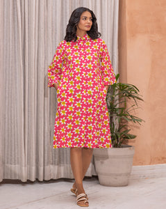 Daffodil Aye Line - Soft Cotton Shirt Dress