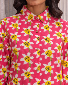 Daffodil Aye Line - Soft Cotton Shirt Dress