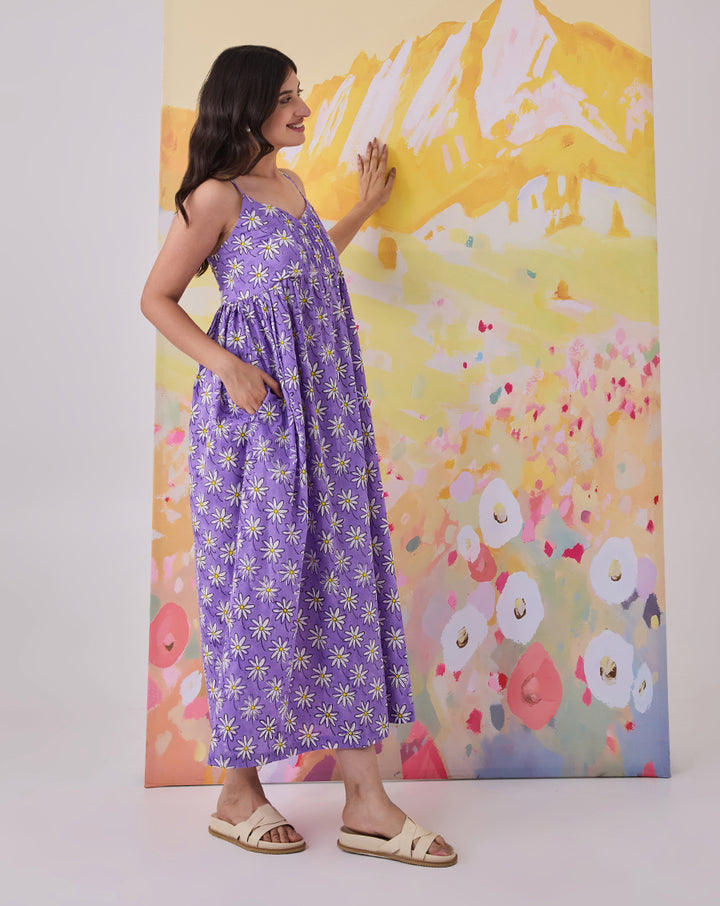 Whoopsie Daisy Cotton Strappy Dress