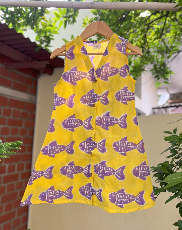 Fish Cotton Dress for Girls