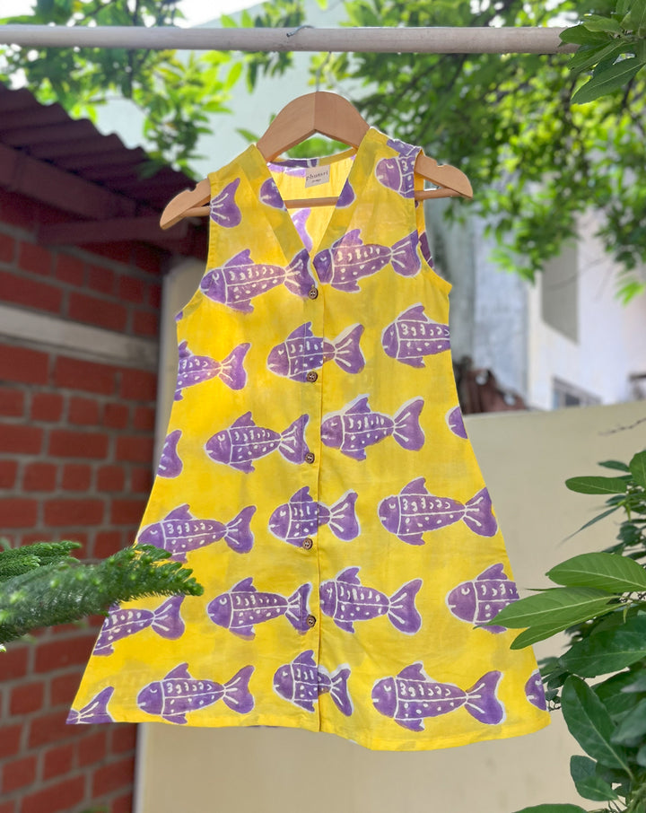 Fish Cotton Dress for Girls