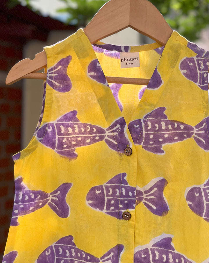 Fish Cotton Dress for Girls