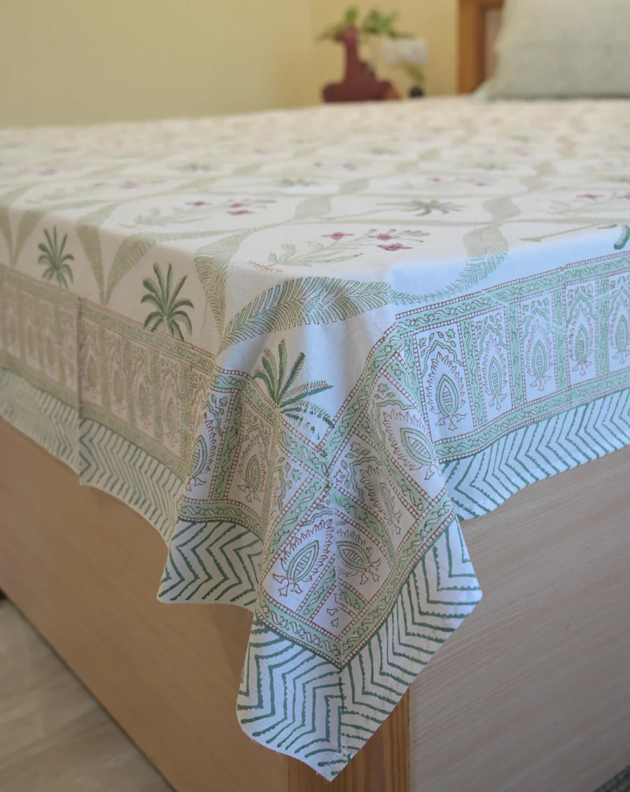 Gulmohar Premium Cotton Double Bedsheet without Pillow Covers