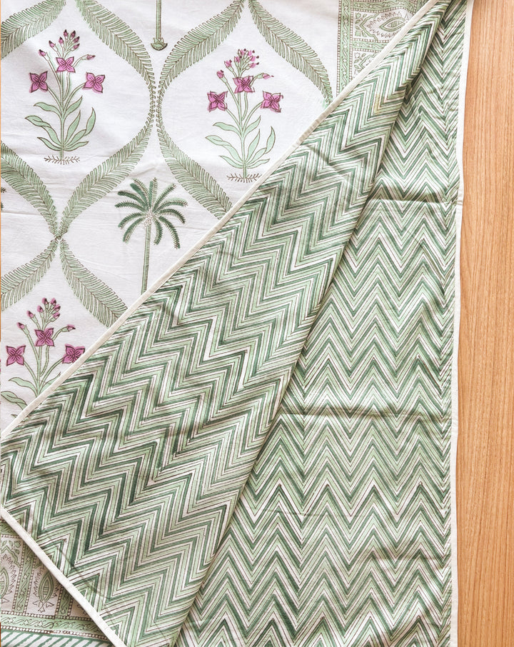 Gulmohar Hand Block Printed Cotton Dohar