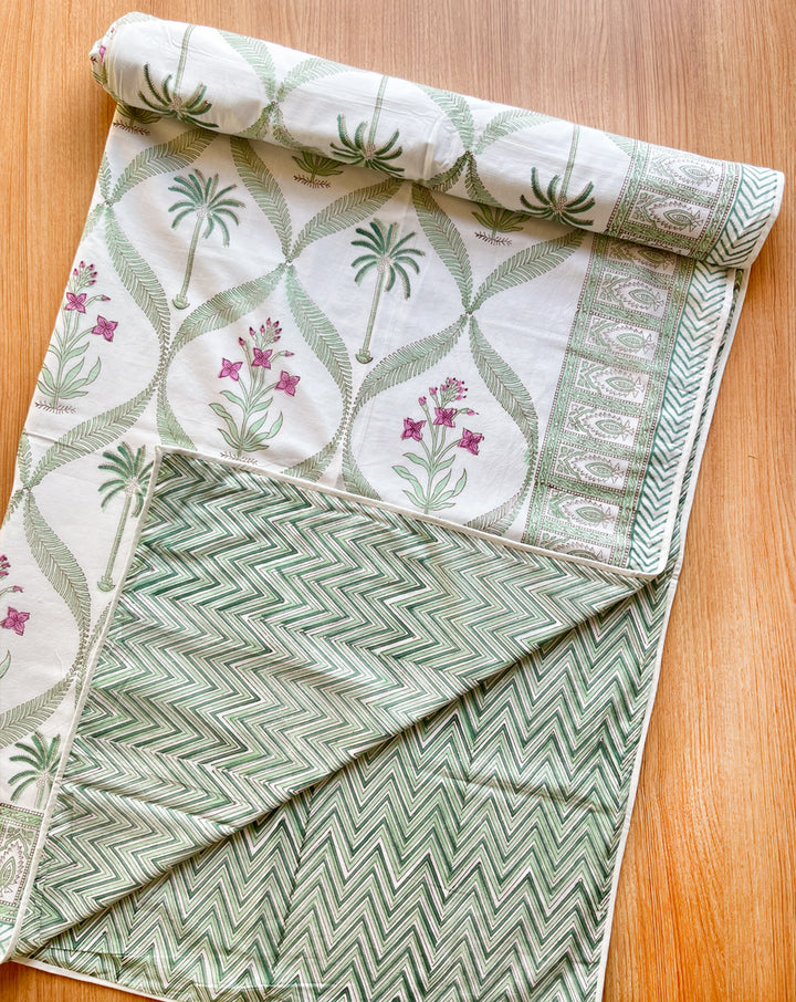 Gulmohar Hand Block Printed Cotton Dohar