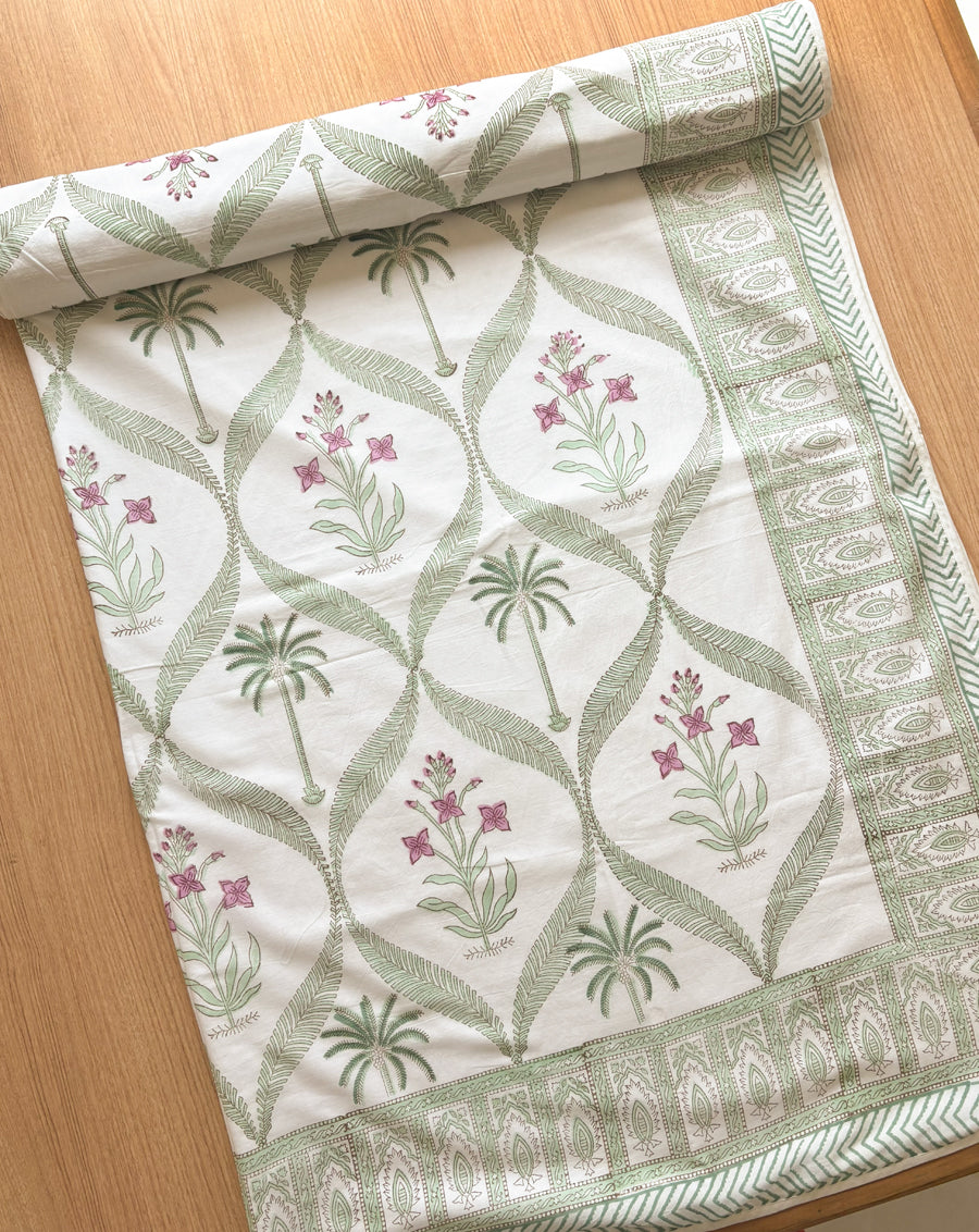 Gulmohar Hand Block Printed Cotton Dohar