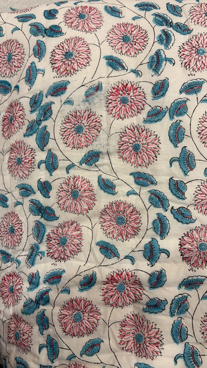 Gulzaar Hand Block Printed Cotton Quilt - Minor Defect B20
