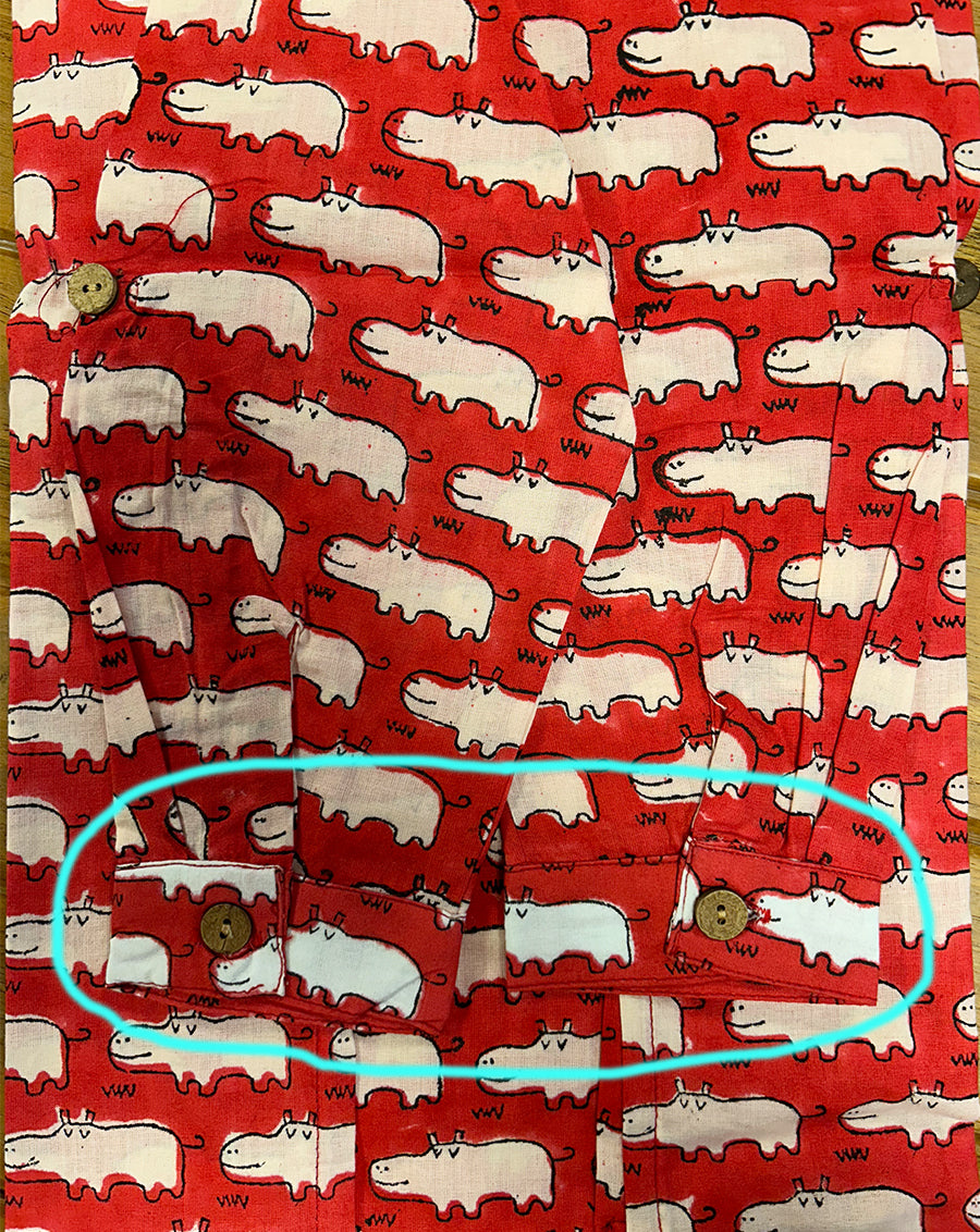 Happy Hippos Peachy Cotton Kurta Pyjama Set for Kids - Minor Defect BKP-A7