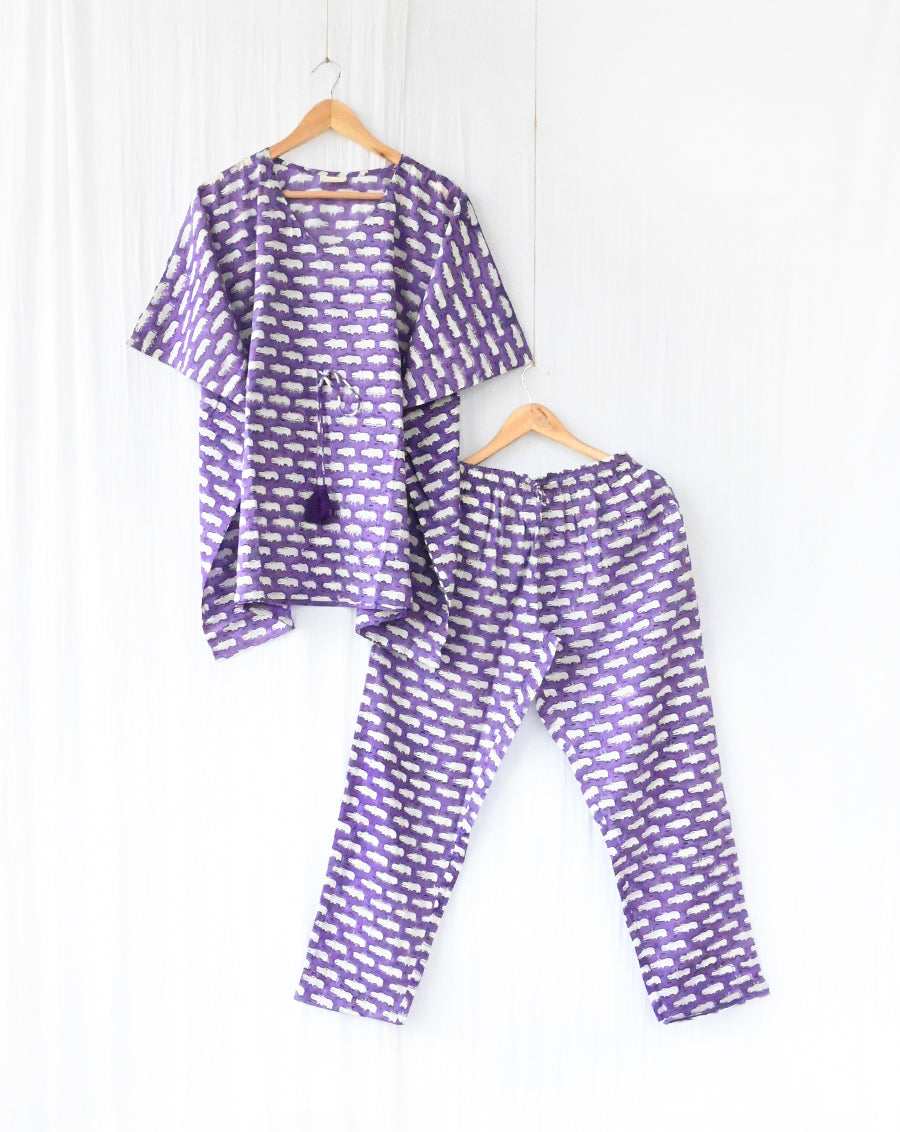 Happy Hippos Chill Jams - Soft Cotton Pyjama Set - F.R.I.E.N.D.S Edition-Minor Defect- CJ-A8