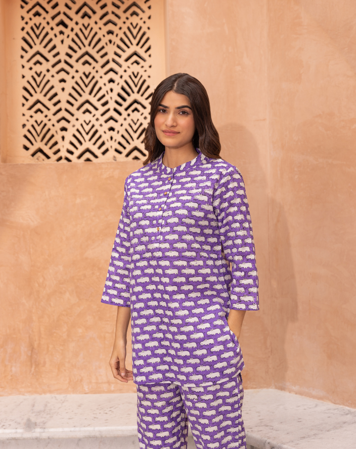 Happy Hippos Cotton Short Kurta