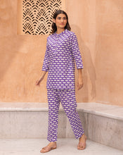Load image into Gallery viewer, Happy Hippos Short Kurta Pyjama - Soft Cotton Co-ord Set
