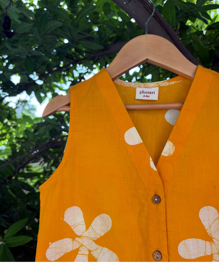 Peela Batik Cotton Dress for Girls