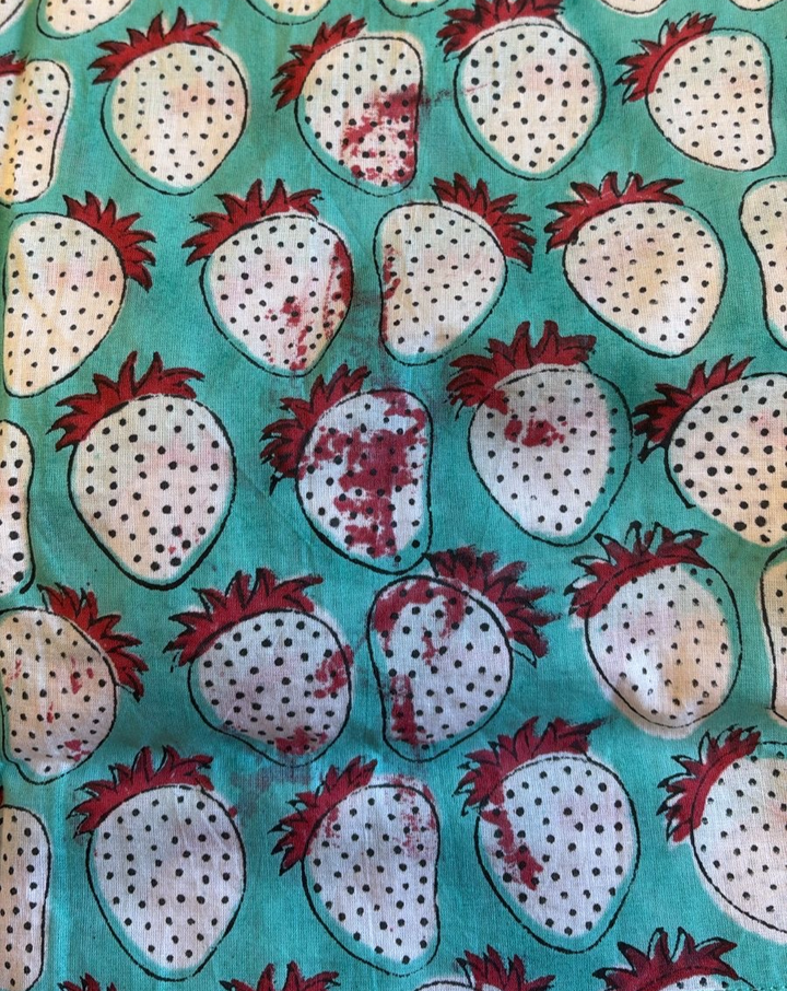 Mint Strawberry Cotton Toptaan - K98