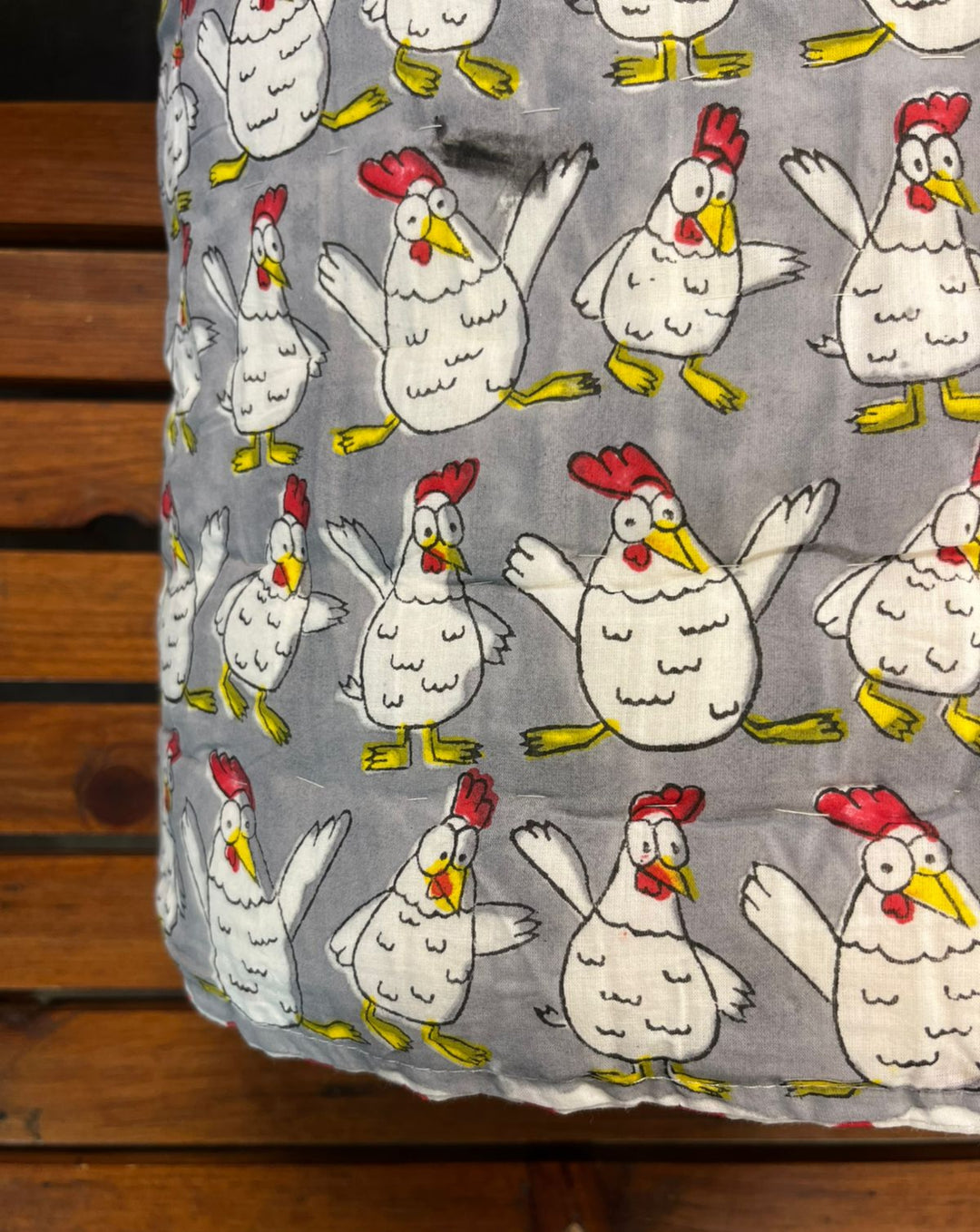 Kuk-Doo-Koo with Polkas Hand Block Printed Cotton Quilt - Minor Defect B5