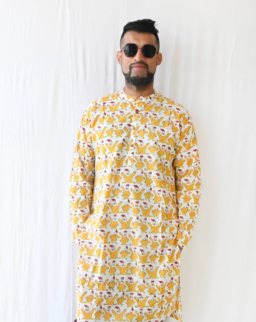 Kuk-Doo-Koo Cotton Men's Long Kurta