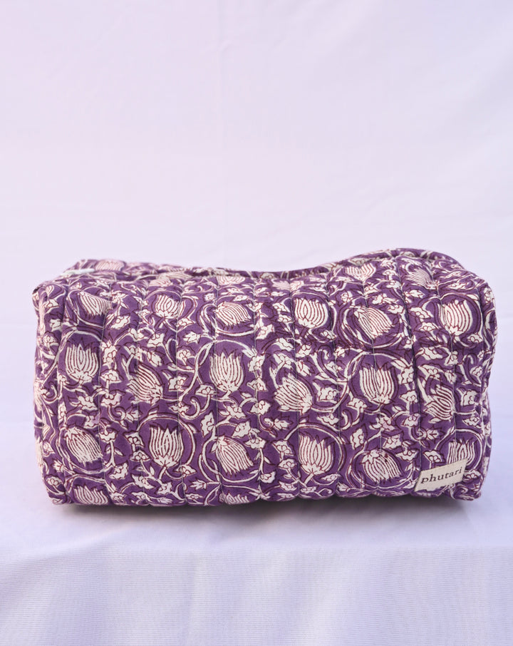 Kamal Quilted Tote Bag with a Pouch