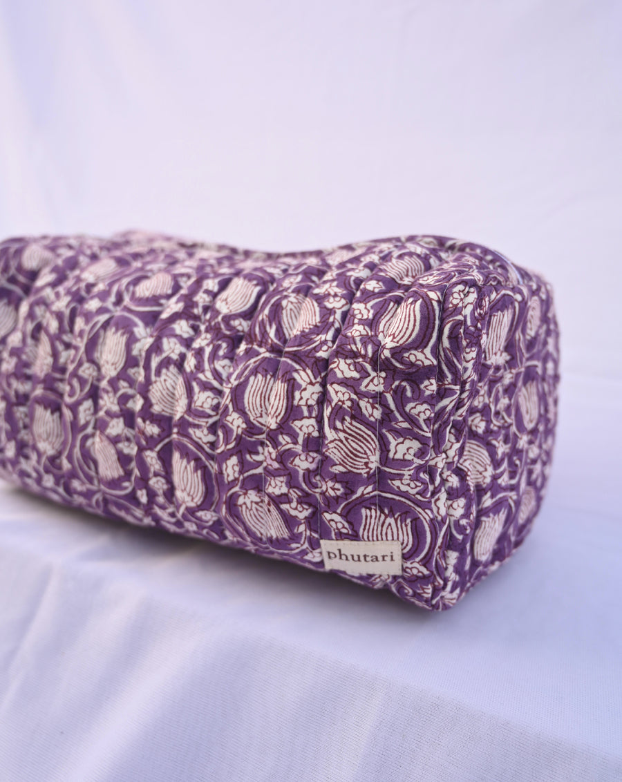 Kamal Quilted Tote Bag with a Pouch