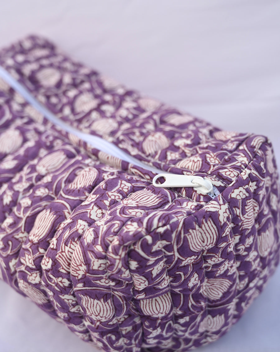 Kamal Quilted Tote Bag with a Pouch