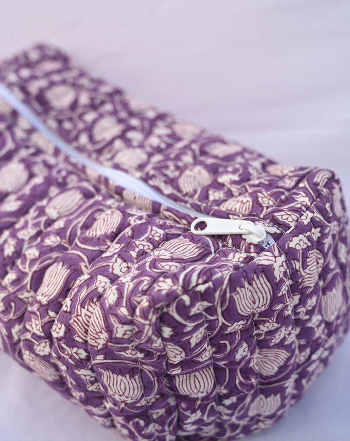 Kamal Quilted Tote Bag with a Pouch