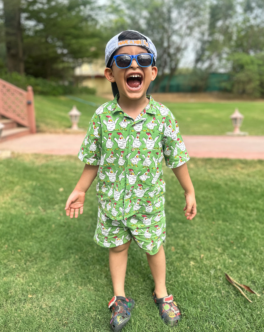 Kuk-Doo-Koo Shortees - Soft Cotton Shirt & Shorts Set for Kids