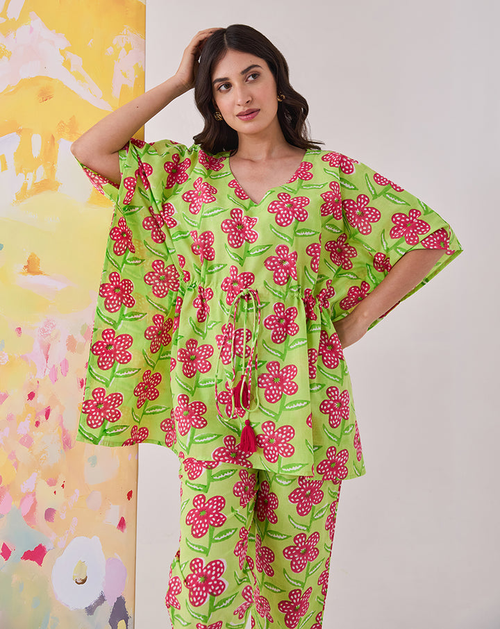 Poppy Mint Chill Jams Cotton Co-ord Set