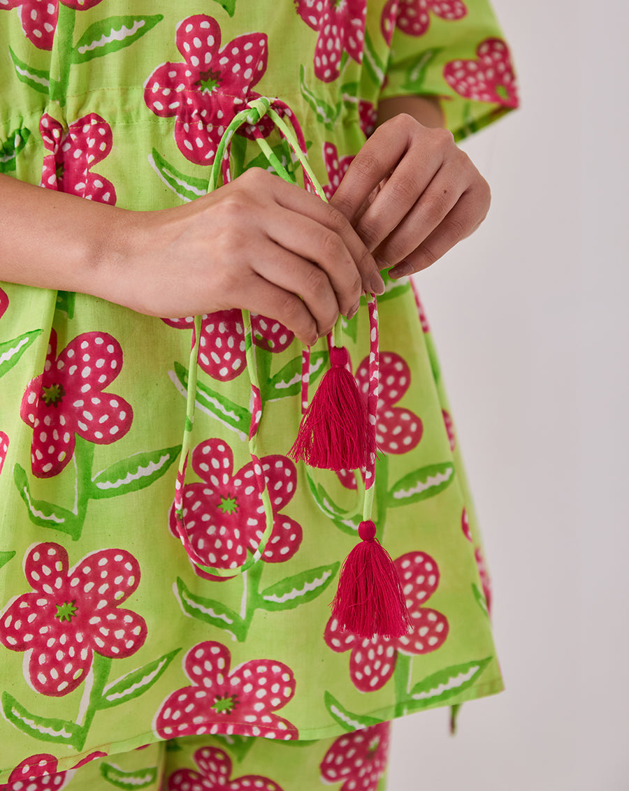 Poppy Mint Chill Jams Cotton Co-ord Set