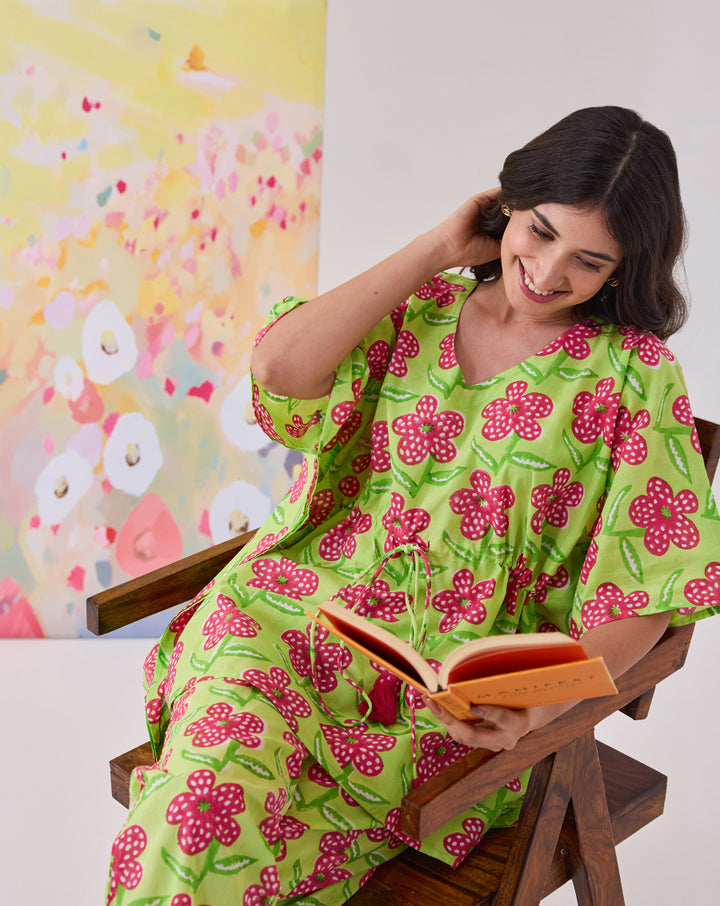 Poppy Mint Chill Jams Cotton Co-ord Set
