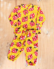 Load image into Gallery viewer, LoveBug Yellow Cotton Kurta Pyjama Set for Kids
