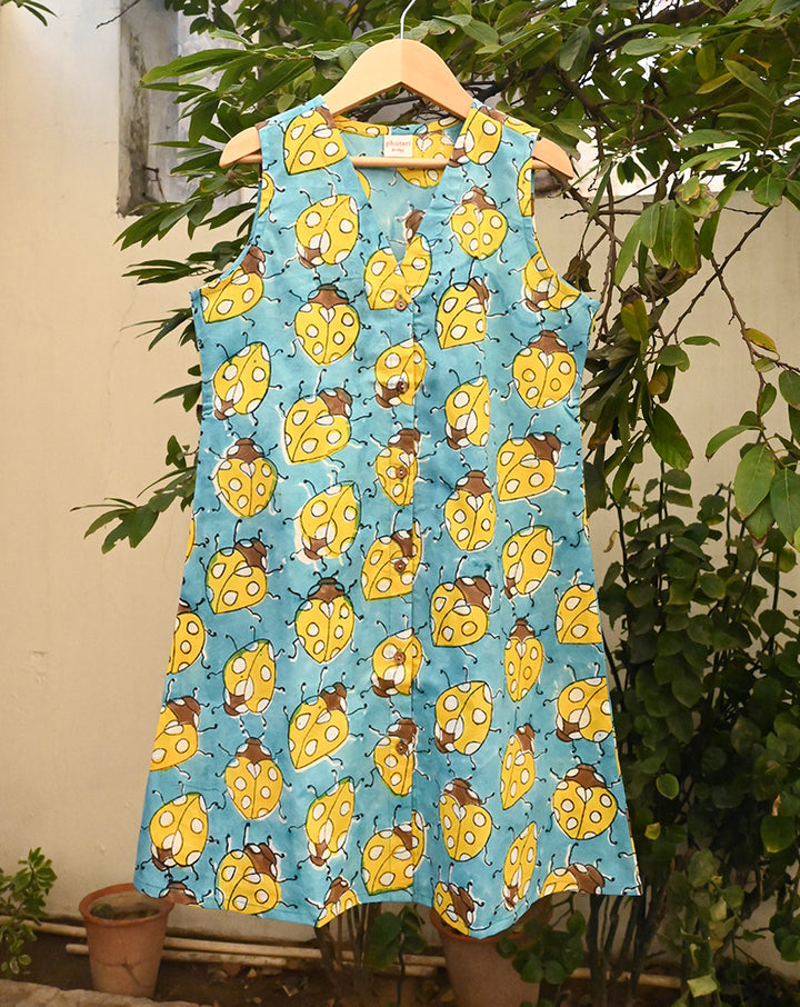 LoveBug Cotton Dress for Girls