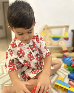 LoveBug Shortees - Soft Cotton Shirt & Shorts Set for Kids